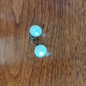 Sterling silver and pearl earrings